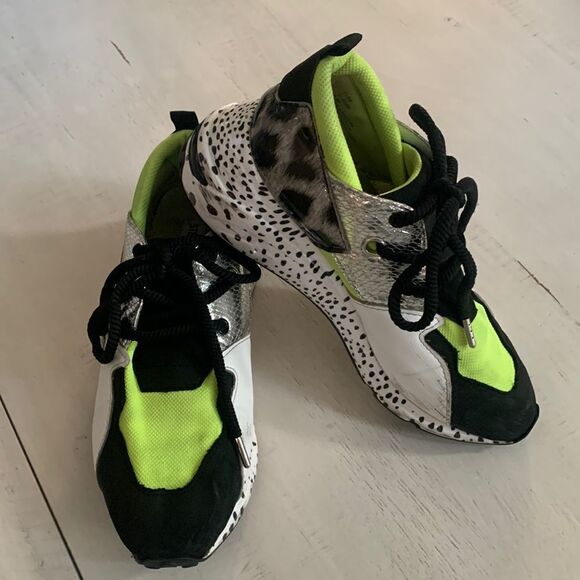 Steve Madden Cliff Neon Green Sneakers - Picture 3 of 10